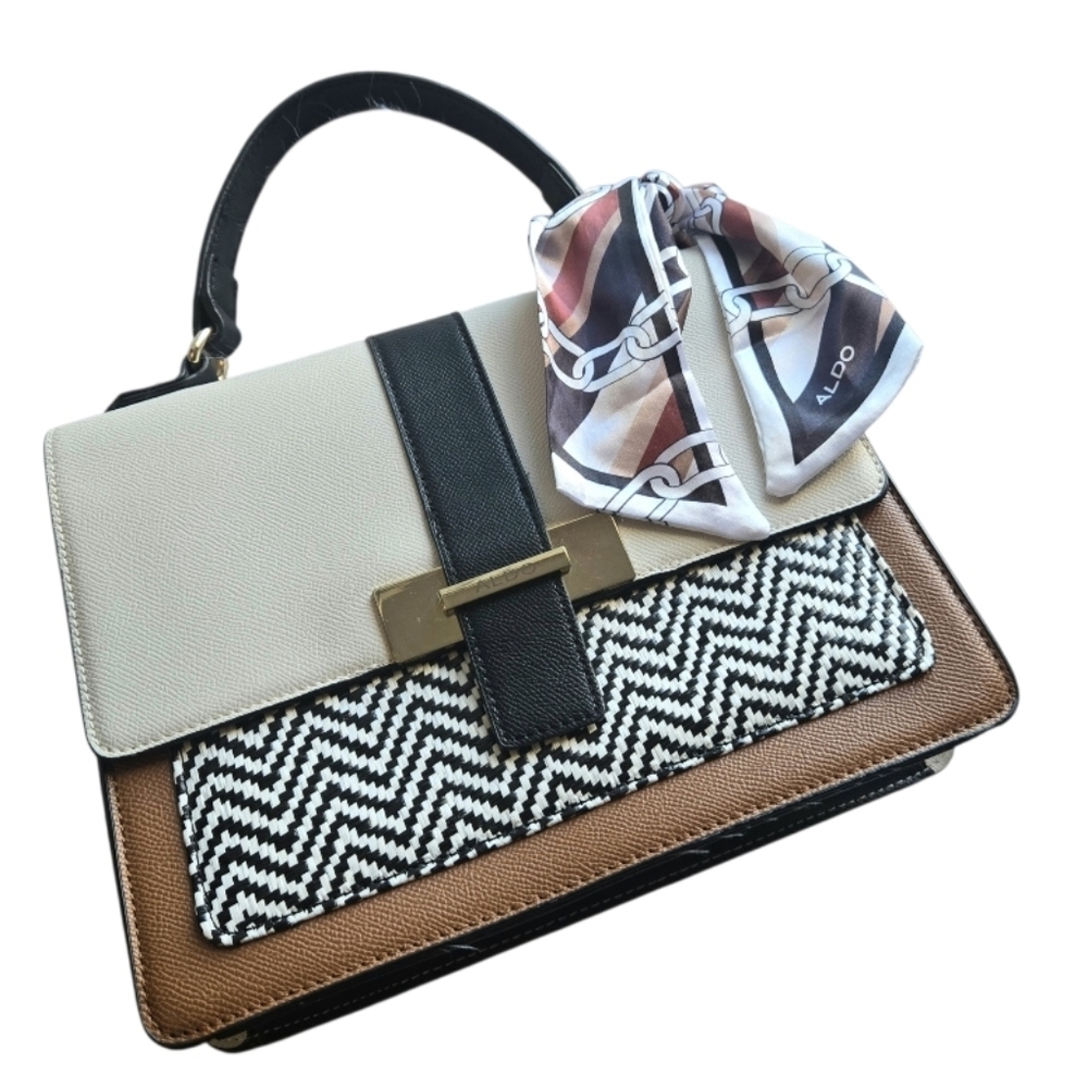 ALDO Caiilla Sachtel Multicolor Bag With Scarf - Picture 4 of 12